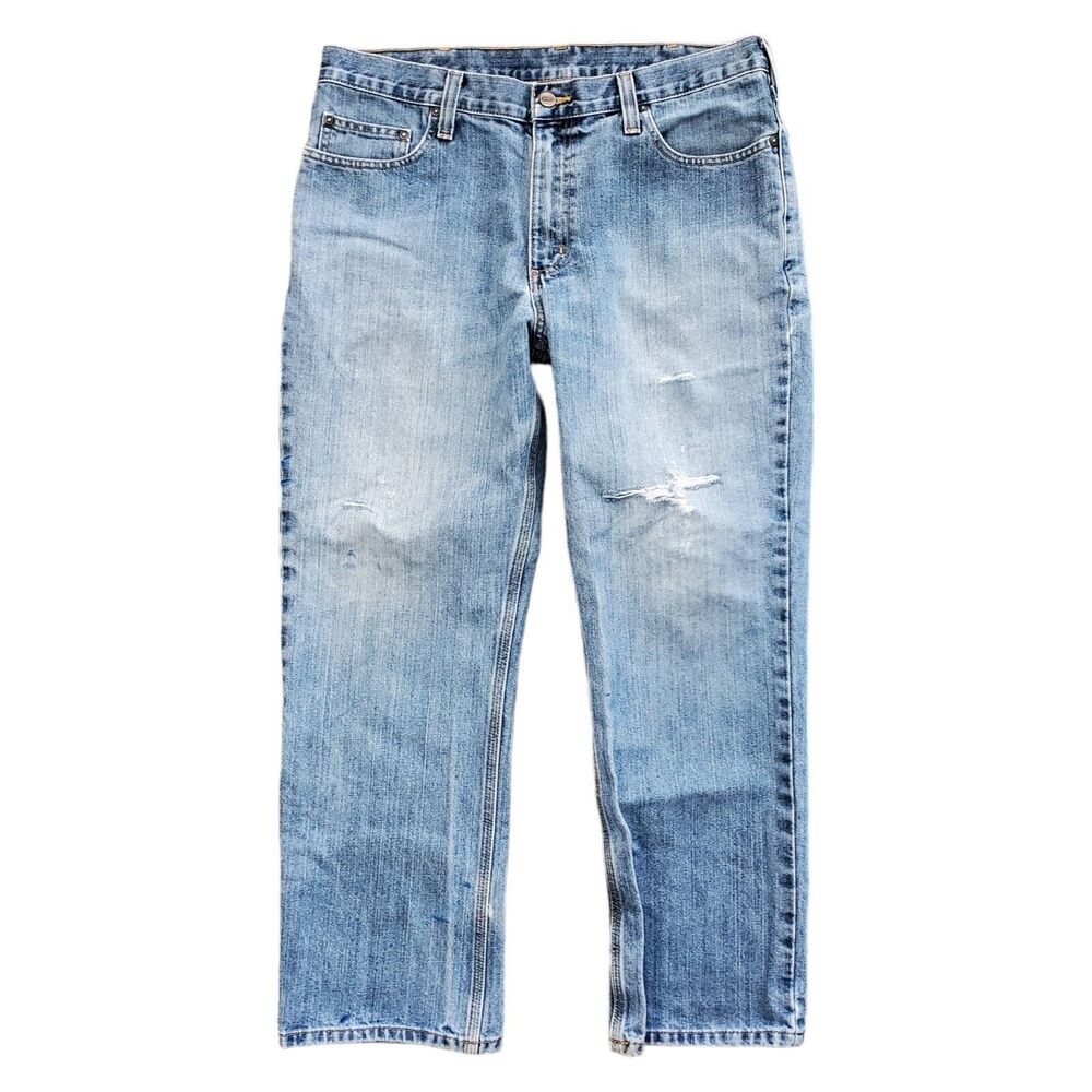 CARHARTT Jeans Mens 36X30 Blue Workwear Casual Hunting Camping Hiking Outdoor - Picture 4 of 9